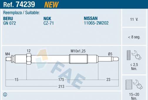 FAE 74239 - İşıqlandırma şamı furqanavto.az