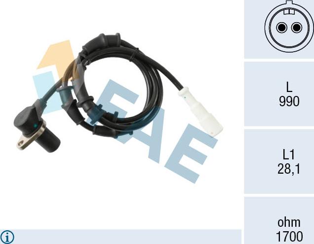 FAE 78586 - Sensor, təkər sürəti furqanavto.az