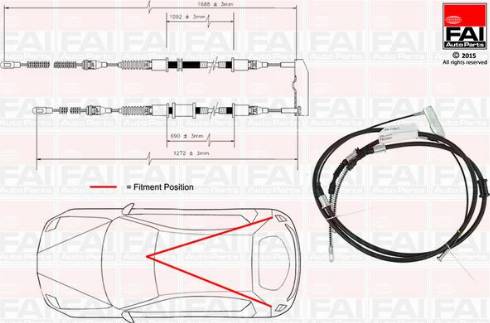 FAI AutoParts FBC0091 - Kabel, dayanacaq əyləci furqanavto.az