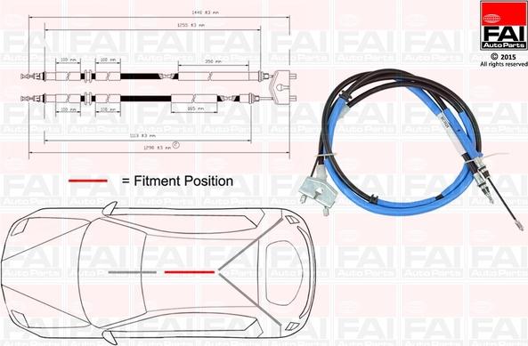 FAI AutoParts FBC0048 - Kabel, dayanacaq əyləci furqanavto.az