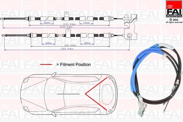 FAI AutoParts FBC0058 - Kabel, dayanacaq əyləci furqanavto.az