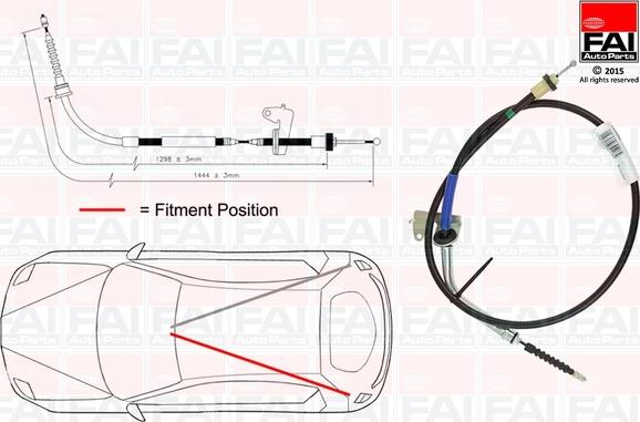 FAI AutoParts FBC0007 - Kabel, dayanacaq əyləci furqanavto.az