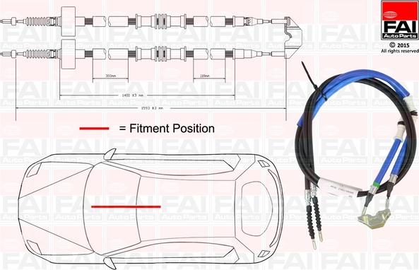 FAI AutoParts FBC0086 - Kabel, dayanacaq əyləci furqanavto.az