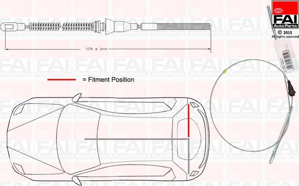 FAI AutoParts FBC0081 - Kabel, dayanacaq əyləci furqanavto.az