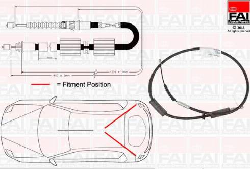 FAI AutoParts FBC0035 - Kabel, dayanacaq əyləci furqanavto.az