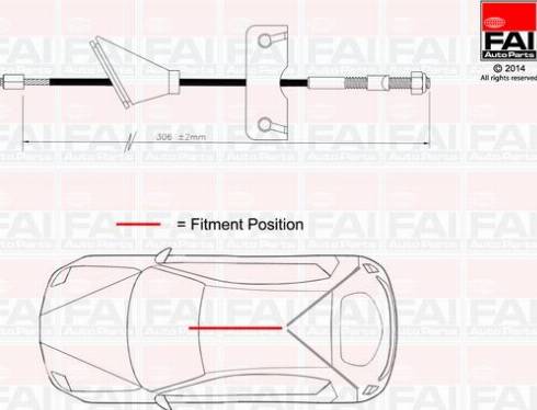 FAI AutoParts FBC0036 - Kabel, dayanacaq əyləci furqanavto.az