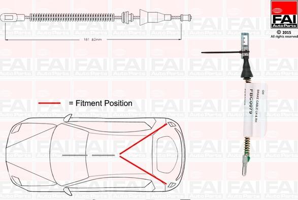 FAI AutoParts FBC0079 - Kabel, dayanacaq əyləci furqanavto.az