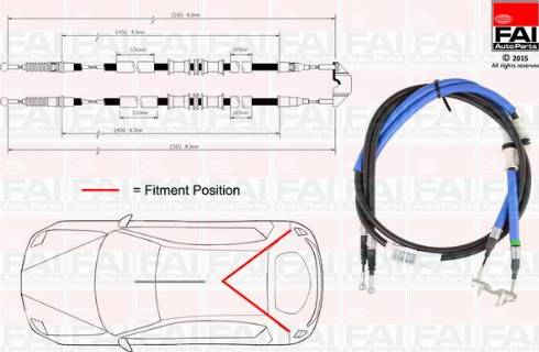 FAI AutoParts FBC0075 - Kabel, dayanacaq əyləci furqanavto.az