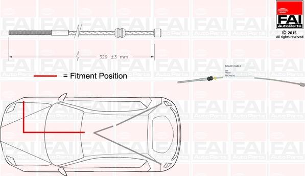 FAI AutoParts FBC0076 - Kabel, dayanacaq əyləci furqanavto.az