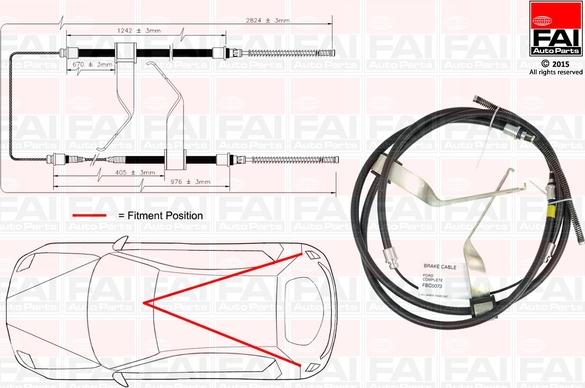 FAI AutoParts FBC0073 - Kabel, dayanacaq əyləci furqanavto.az