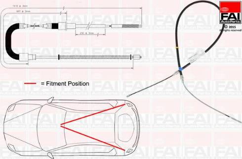 FAI AutoParts FBC0155 - Kabel, dayanacaq əyləci furqanavto.az