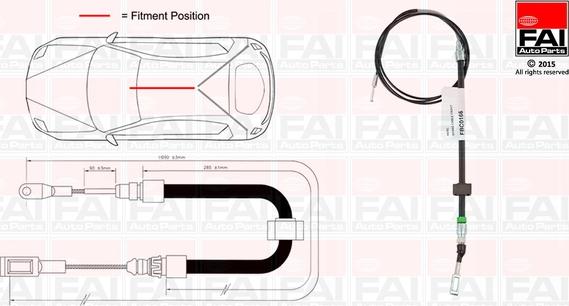 FAI AutoParts FBC0166 - Kabel, dayanacaq əyləci furqanavto.az