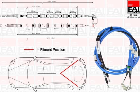 FAI AutoParts FBC0160 - Kabel, dayanacaq əyləci furqanavto.az