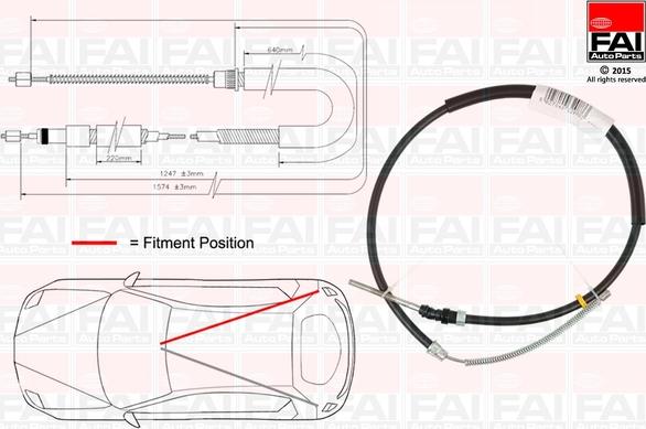 FAI AutoParts FBC0112 - Kabel, dayanacaq əyləci furqanavto.az