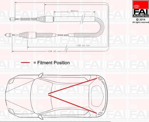 FAI AutoParts FBC0117 - Kabel, dayanacaq əyləci furqanavto.az