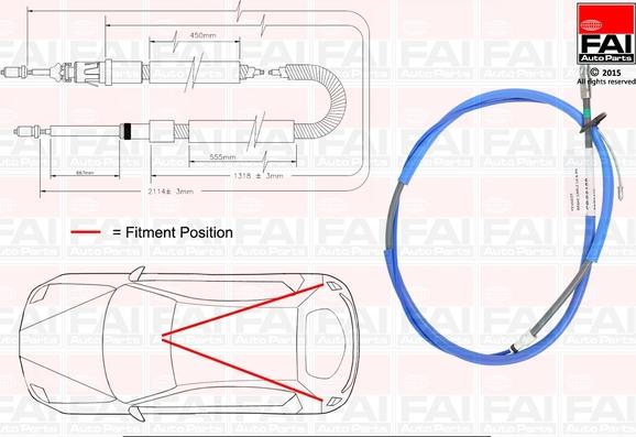 FAI AutoParts FBC0120 - Kabel, dayanacaq əyləci furqanavto.az