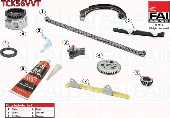 FAI AutoParts TCK56VVT - Vaxt zəncirinin dəsti furqanavto.az