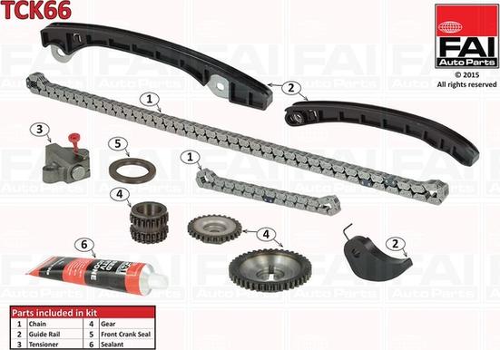 FAI AutoParts TCK66 - Vaxt zəncirinin dəsti furqanavto.az