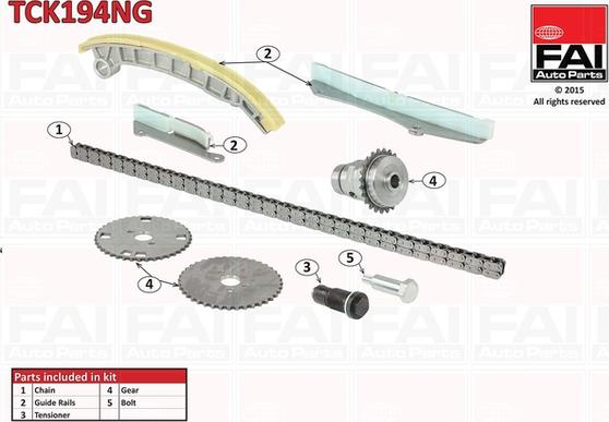 FAI AutoParts TCK194NG - Vaxt zəncirinin dəsti furqanavto.az