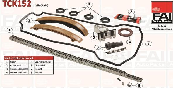 FAI AutoParts TCK152 - Vaxt zəncirinin dəsti furqanavto.az