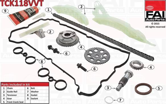 FAI AutoParts TCK118VVT - Vaxt zəncirinin dəsti furqanavto.az