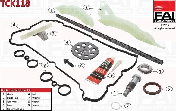 FAI AutoParts TCK118 - Vaxt zəncirinin dəsti furqanavto.az