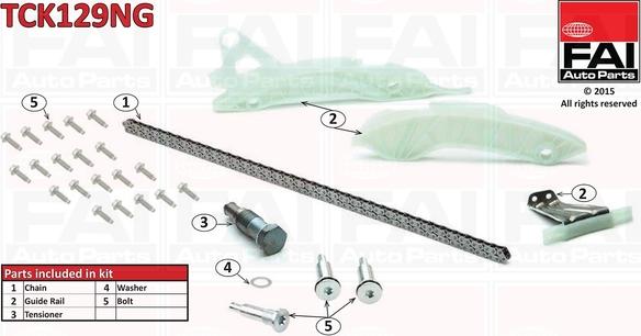 FAI AutoParts TCK129NG - Vaxt zəncirinin dəsti furqanavto.az