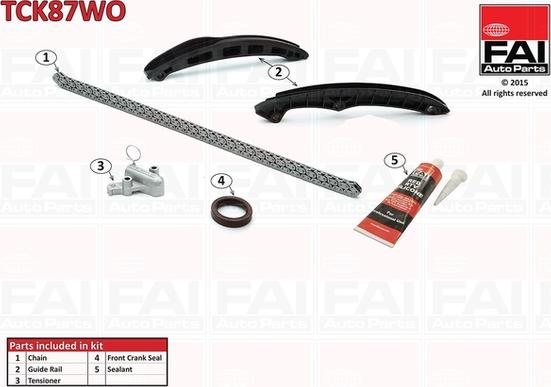 FAI AutoParts TCK87WO - Vaxt zəncirinin dəsti furqanavto.az