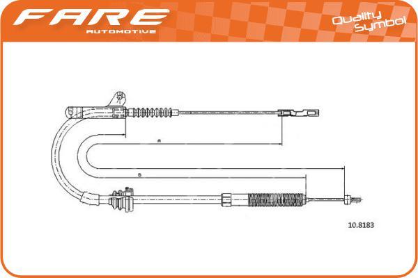 FARE SA 19187 - Kabel, dayanacaq əyləci furqanavto.az
