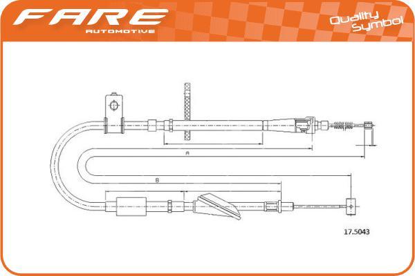 FARE SA 18996 - Kabel, dayanacaq əyləci furqanavto.az