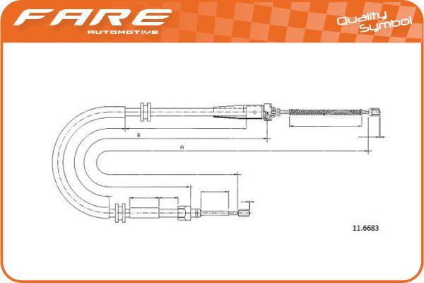 FARE SA 18905 - Kabel, dayanacaq əyləci furqanavto.az