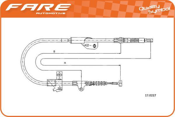 FARE SA 18544 - Kabel, dayanacaq əyləci furqanavto.az