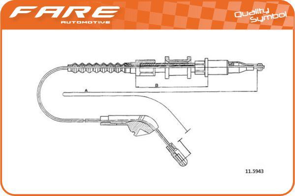 FARE SA 18657 - Kabel, dayanacaq əyləci furqanavto.az