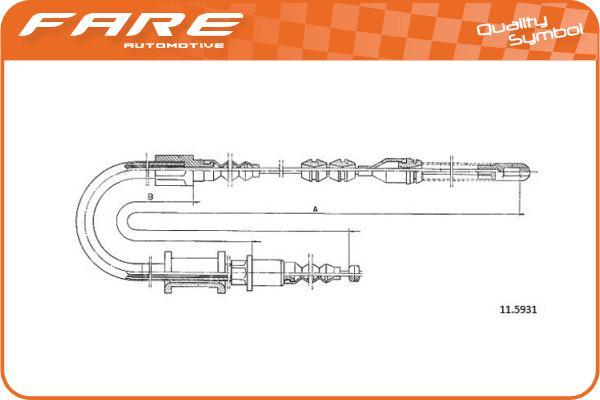 FARE SA 18635 - Kabel, dayanacaq əyləci furqanavto.az