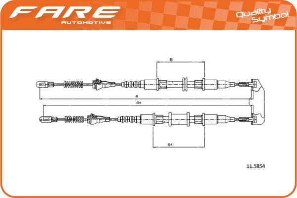 FARE SA 18637 - Kabel, dayanacaq əyləci furqanavto.az