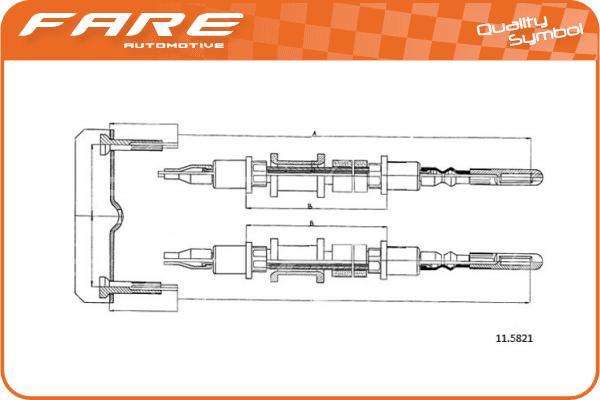 FARE SA 18628 - Kabel, dayanacaq əyləci furqanavto.az