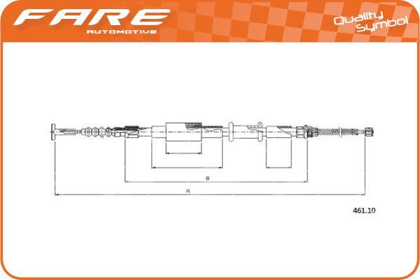 FARE SA 18060 - Kabel, dayanacaq əyləci furqanavto.az