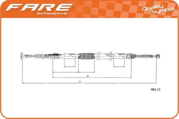 FARE SA 18061 - Kabel, dayanacaq əyləci furqanavto.az