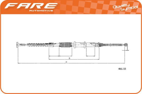 FARE SA 18063 - Kabel, dayanacaq əyləci furqanavto.az