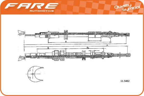 FARE SA 18197 - Kabel, dayanacaq əyləci furqanavto.az