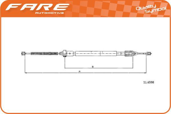 FARE SA 18873 - Kabel, dayanacaq əyləci furqanavto.az