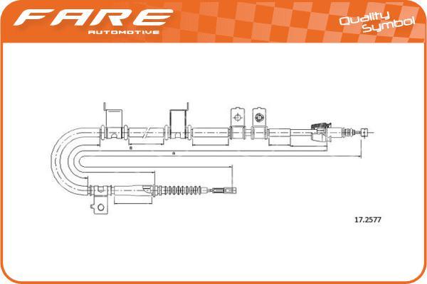 FARE SA 18356 - Kabel, dayanacaq əyləci furqanavto.az