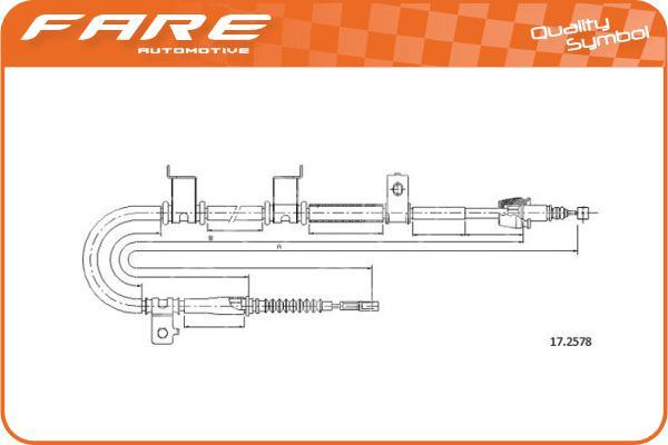 FARE SA 18357 - Kabel, dayanacaq əyləci furqanavto.az
