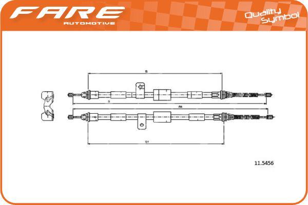 FARE SA 18242 - Kabel, dayanacaq əyləci furqanavto.az