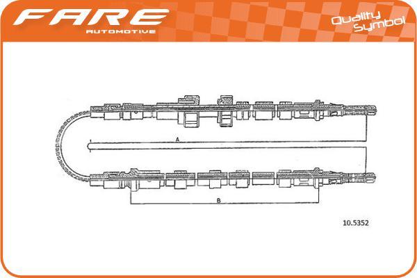 FARE SA 18200 - Kabel, dayanacaq əyləci furqanavto.az