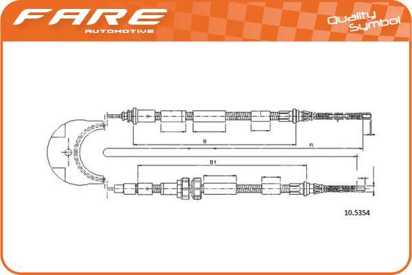 FARE SA 18213 - Kabel, dayanacaq əyləci furqanavto.az