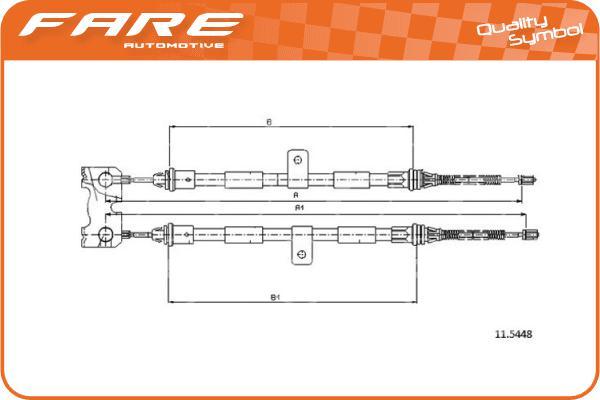 FARE SA 18231 - Kabel, dayanacaq əyləci furqanavto.az