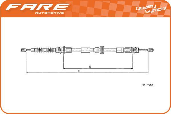 FARE SA 18220 - Kabel, dayanacaq əyləci furqanavto.az