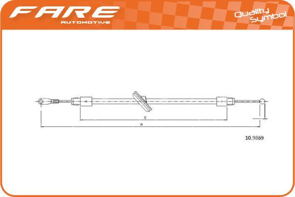 FARE SA 17995 - Kabel, dayanacaq əyləci furqanavto.az