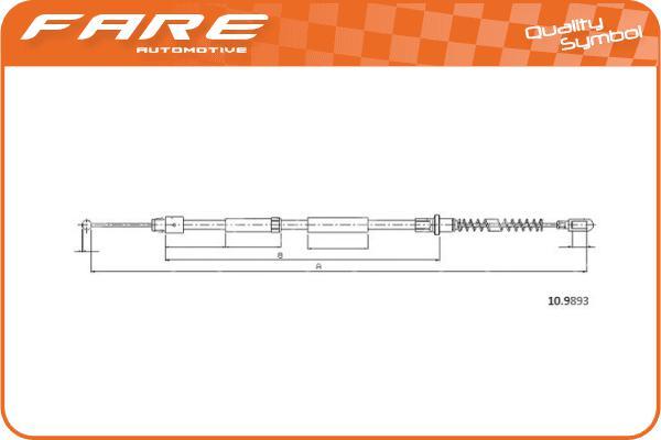 FARE SA 17986 - Kabel, dayanacaq əyləci furqanavto.az